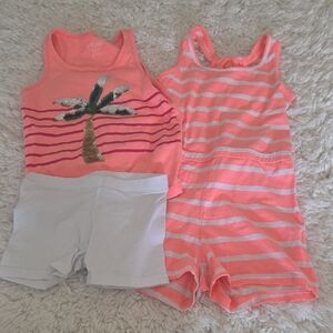Pink and White Toddler Outfit Set